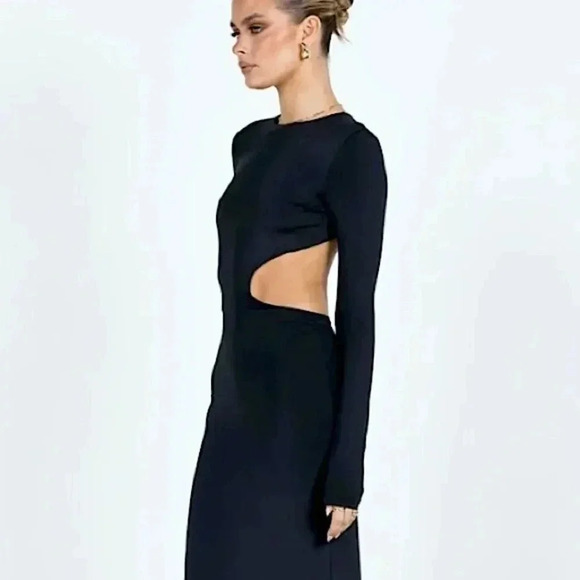 New Princess Polly Cut Out Maxi Dress Heuston Formal Gown Rare Holiday Glam - Picture 6 of 11